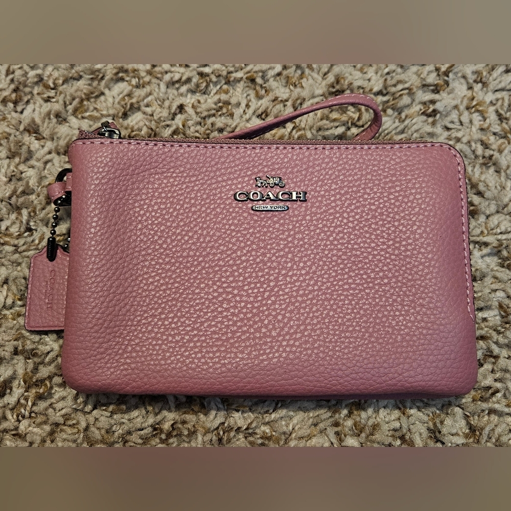 Pink Coach wristlet 🩷
